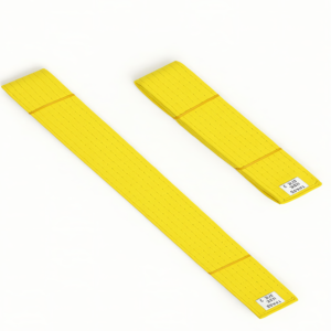 Two Running Hydration Belts with visible stitching and white size tags, laid out on a white surface; one belt is fully extended while the other is neatly folded.